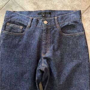 Theory Women's Dark Blue Straight Leg Jeans